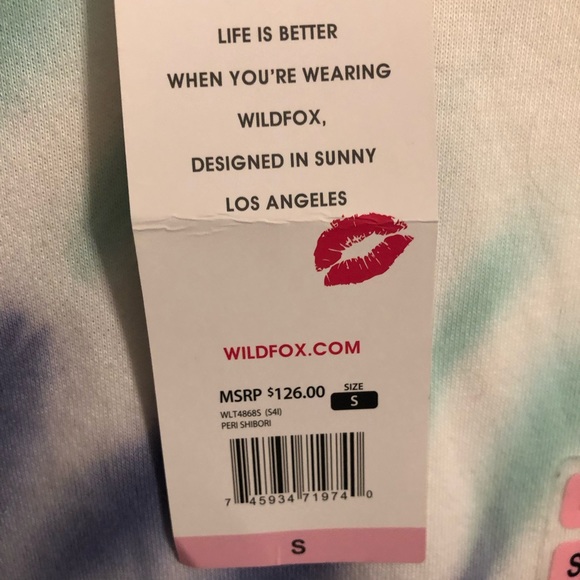 Wildfox Womens Small Tie Die Hoodie - Picture 4 of 6